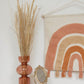 Velvet box small with shell in beads terra