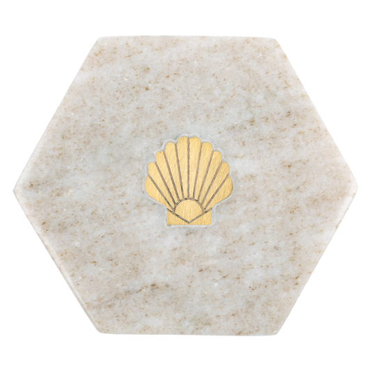 Marble shell coasters