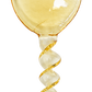 Glass coffee spoons spiral mustard (set/2)