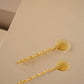 Glass coffee spoons spiral mustard (set/2)