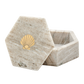Marble box with brass shell