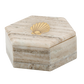Marble box with brass shell